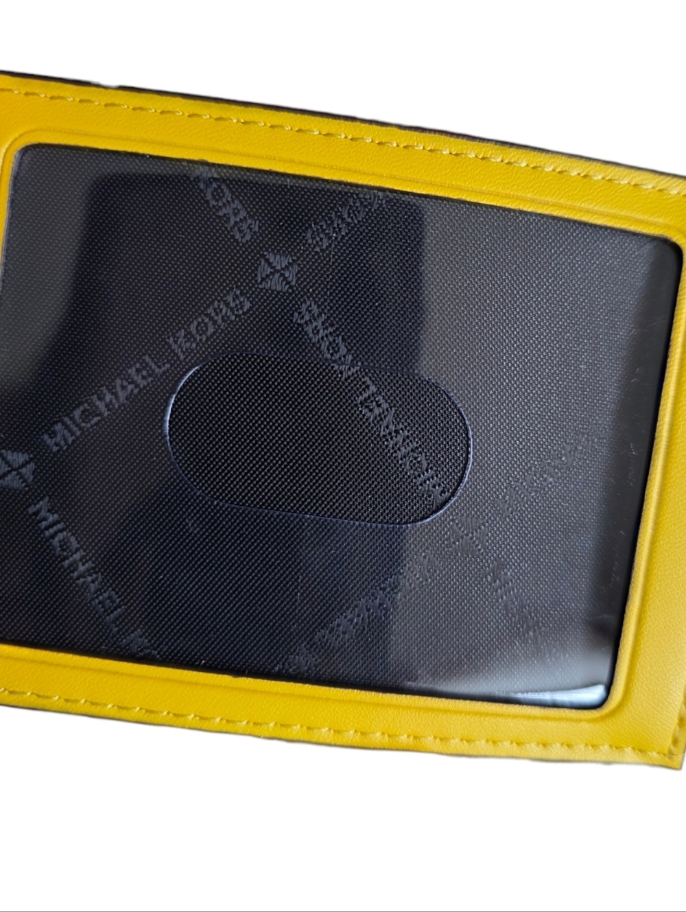 Michael Kors Men's Honey-Yellow Leather Bi-Fold Card Wallet - Picture 4 of 4